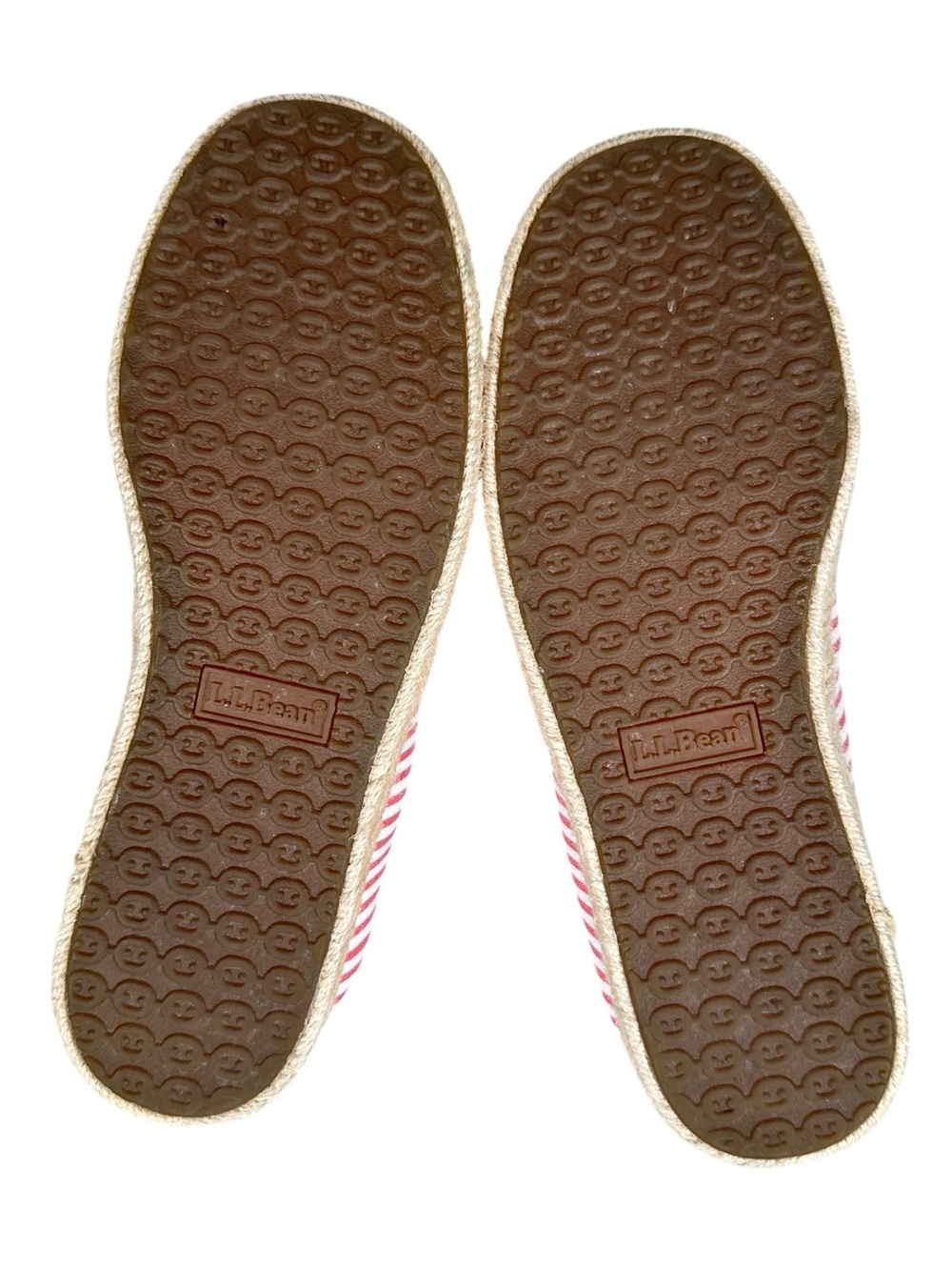L.L.BEAN Red & White Stripe Espadrille Flats - Picture 8 of 9